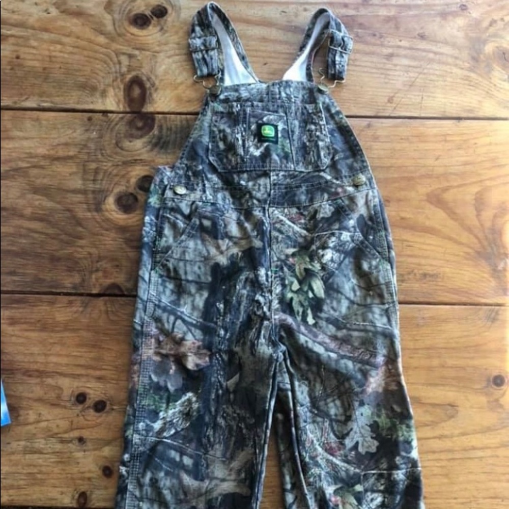 Kids Mossy Oak John Deere Camo Overalls 4T